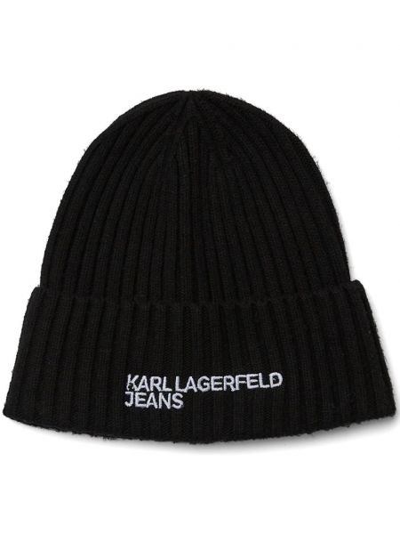 Brodeerattu pipo Karl Lagerfeld Jeans musta