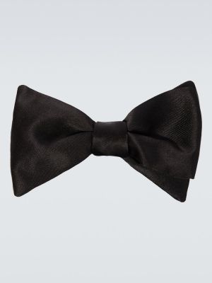 Cravată cu funde de mătase Giorgio Armani negru