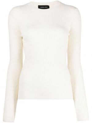 Вълнен пуловер Canada Goose бяло