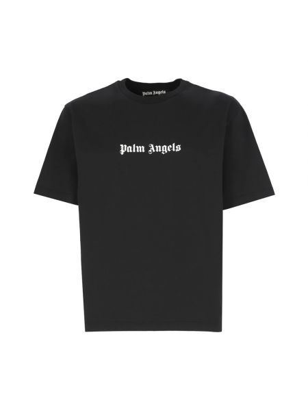 T-shirt aus baumwoll mit rundem ausschnitt Palm Angels schwarz