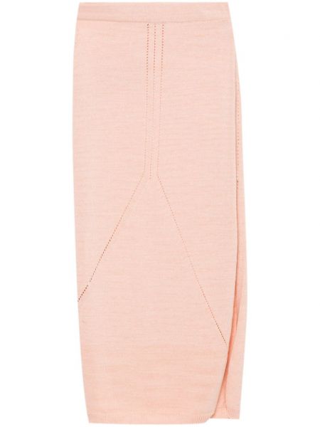 Pletené dlouhé šaty áeron růžové