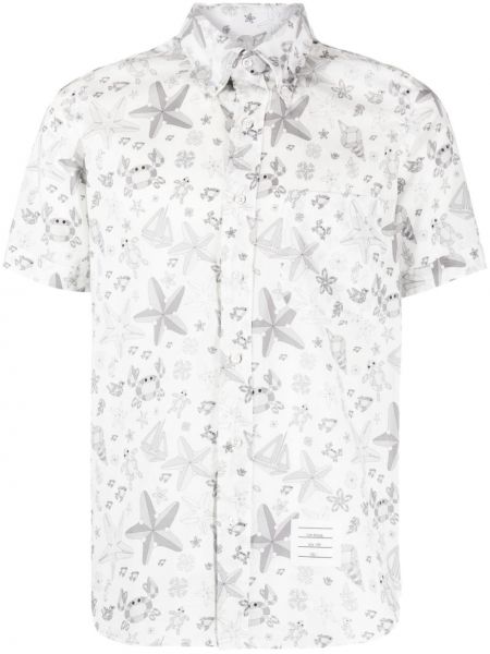 Bavlněná košile Thom Browne šedá