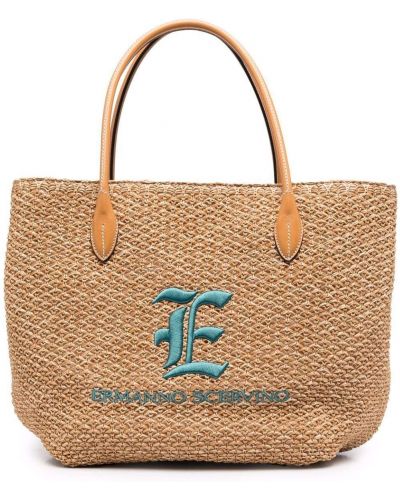 Brodert flettet bag Ermanno Scervino