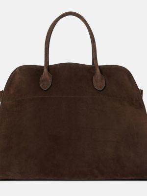Замшевая сумка The Row, коричневая