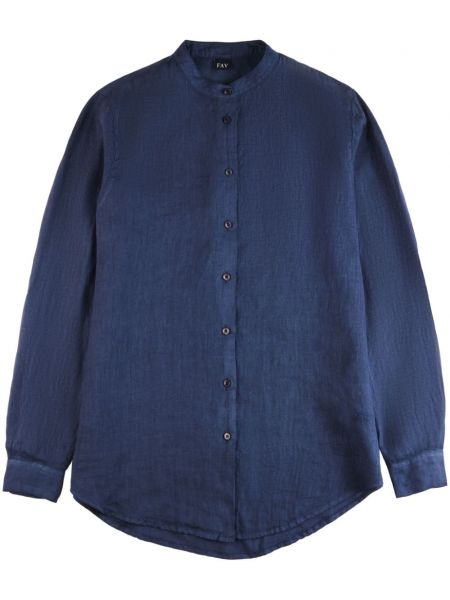 Lininė marškiniai Fay mėlyna