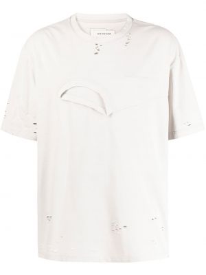 T-krekls ar apaļu kakla izgriezumu Feng Chen Wang pelēks