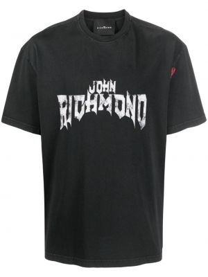 Tričko s potlačou John Richmond sivá