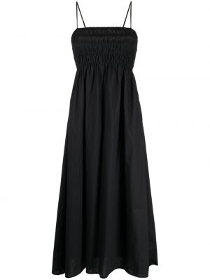 Sukienka midi bez rękawów bawełniana Faithfull The Brand czarna
