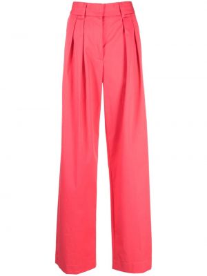 Plisirane pamučne hlače Forte_forte ružičasta