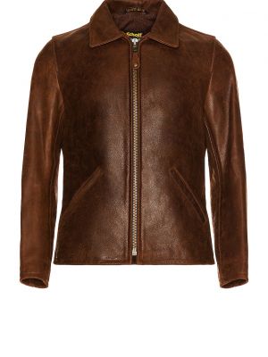 Кожаная куртка Schott коричневая