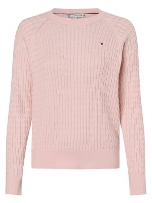 Sweter bawełniany Tommy Hilfiger różowy