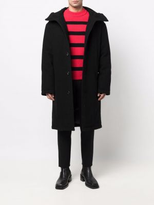 Mantel mit kapuze Ami Paris schwarz