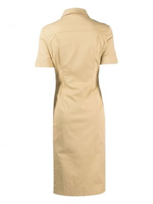 Béžové bavlněné šaty Thierry Mugler Pre-owned