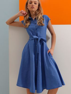 Синя сукня Trend Alaçatı Stili