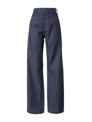 Bavlnené mom džínsy s vysokým pásom na zips G-star Raw - tmavo modrá