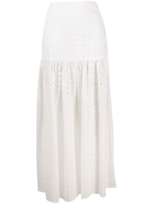 Falda larga con bordado Federica Tosi blanco