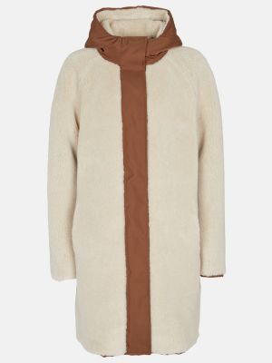 Oboustranný kašmírový hedvábný krátký kabát Loro Piana hnědý
