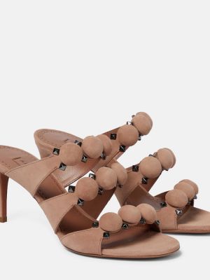 Sandale din piele de căprioară Alaã¯a maro