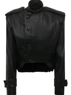 Кожаная куртка The Mannei черная