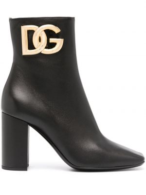 Kožené členkové topánky Dolce & Gabbana