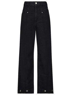 Luźne jeansy z wysoką talią klasyczne Isabel Marant - сzarny