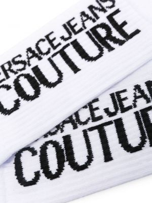 Chaussettes en coton Versace Jeans Couture blanc