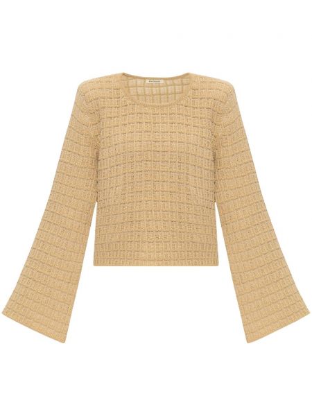 Pull en coton en tricot By Malene Birger beige