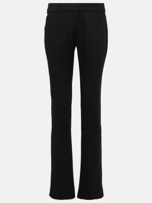 Vlněné rovné kalhoty s nízkým pasem Acne Studios černé