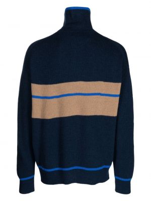 Vilnonis megztinis su užtrauktuku Pringle Of Scotland mėlyna