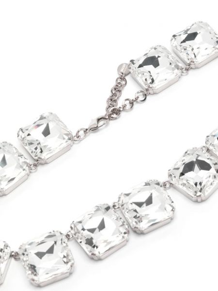 Křišťálový náhrdelník Moschino stříbrný