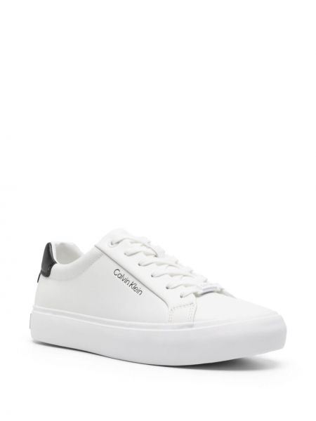 Chaussures de ville en cuir Calvin Klein blanc