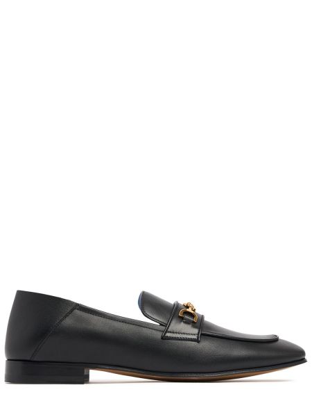 Skinn loafers Versace svart