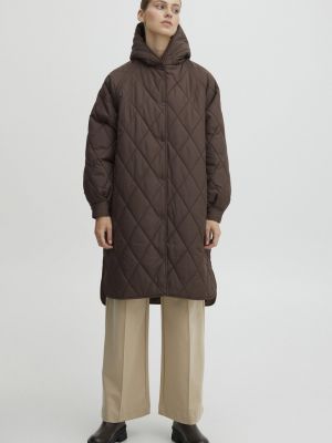 Зимнее пальто Ichi коричневое