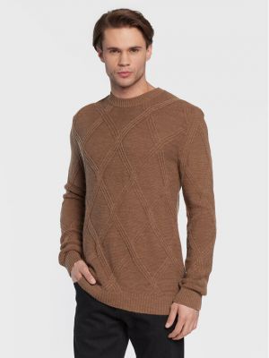Пуловер Sisley кафяво