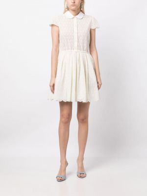 Krajkové šaty Miu Miu Pre-owned bílé