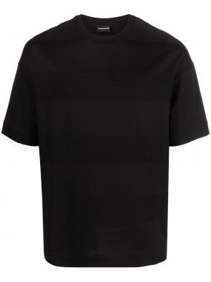 Brodert t-skjorte Emporio Armani svart