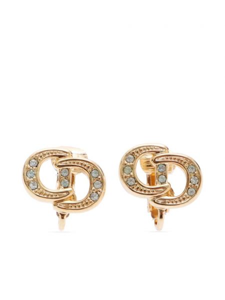 Σκουλαρίκια με κλιπ επιχρυσωμένα Christian Dior Pre-owned χρυσό