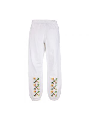 Spodnie sportowe oversize Off-white białe