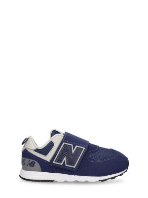 Imiteret læder læder sneakers for drenge New Balance 574 blå