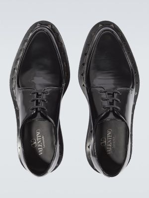 Iš natūralios odos derby batai Valentino Garavani juoda