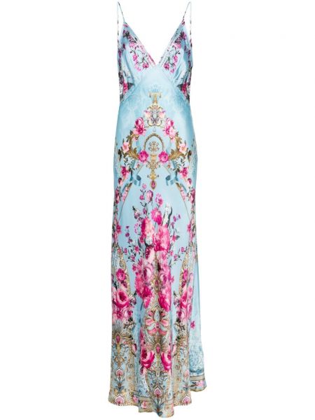 Pernata haljina na naramenice Camilla