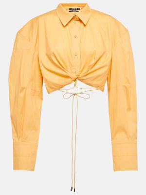 Памучна риза Jacquemus жълто