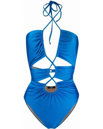 Bañador con volantes Noire Swimwear azul