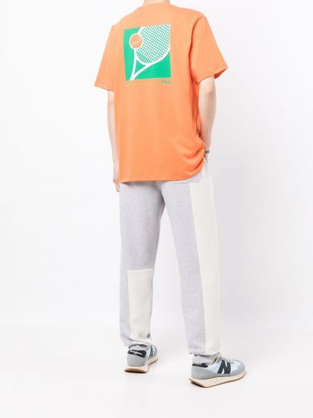 T-shirt aus baumwoll mit print Fila orange