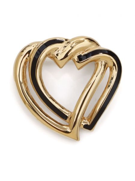 Szív mintás bross Christian Dior Pre-owned aranyszínű