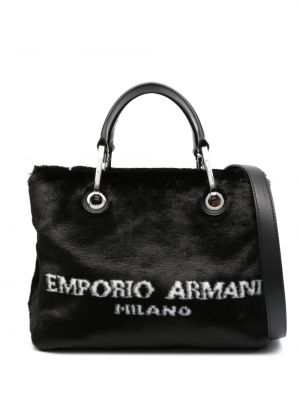 Кожа шопинг чанта Emporio Armani