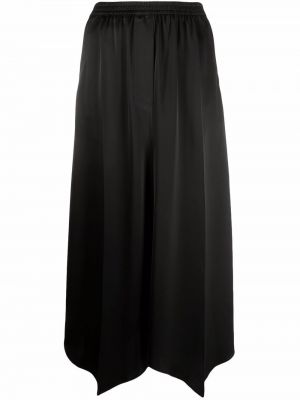 Hedvábné midi sukně Nanushka - černá