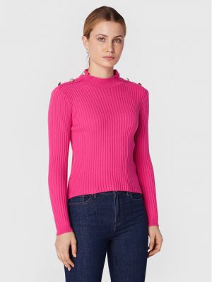 Пуловер slim Rinascimento розово