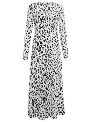 Vestito lungo di lana con stampa leopardato Polo Ralph Lauren
