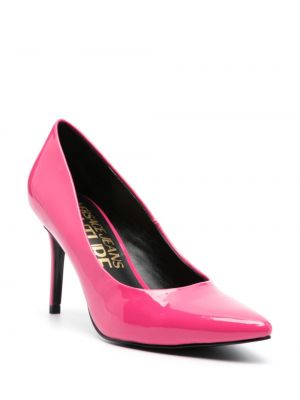 Escarpins en cuir Versace Jeans Couture rose